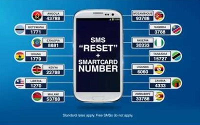 DStv SMS Reset for African countries