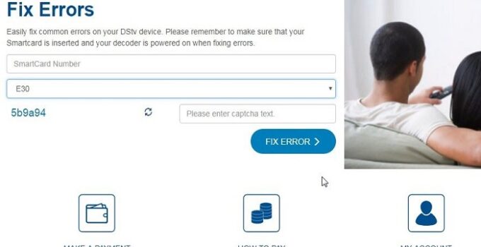 DSTV Error Codes