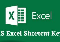 List of all Microsoft Excel Shortcut Keys