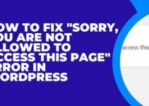 Fix: WordPress Login Error “Sorry, you are not allowed to access this page”